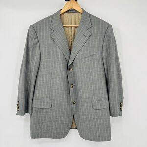 Ermenegildo Zegna Blazer Gray Rayon High performance Single Breasted Mens Large